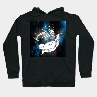 beluga whale pattern in space ecopop Hoodie